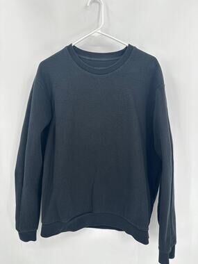 ALLSAINTS Black textured Crew Neck Sweatshirt Size Medium